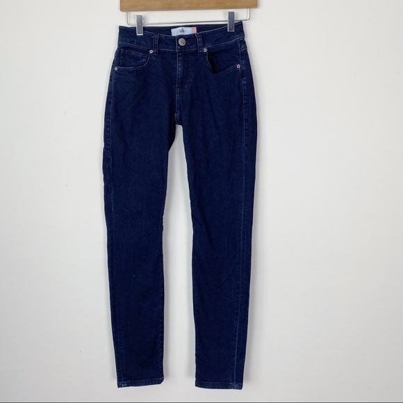 CABI Knight Curvy Skinny Dark Wash Jeans Size 0 Casual Career Work - Picture 2 of 9